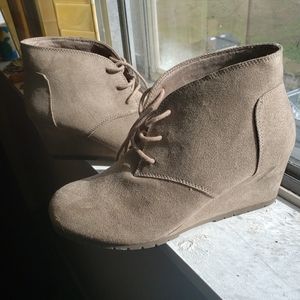 Tan booties